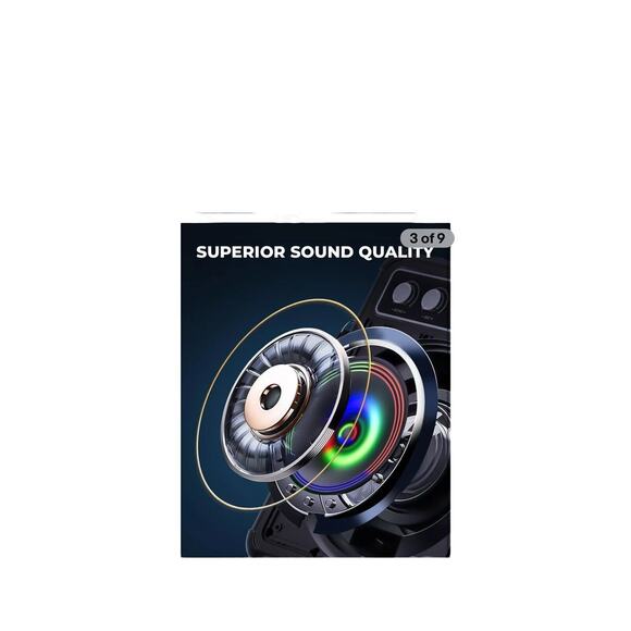 Karaoke Machine, Portable Bluetooth Karaoke Speaker with 2 Wireless Microphones - Picture 15 of 16